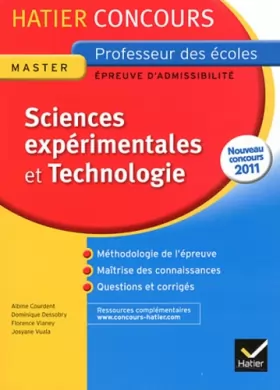 Couverture du produit · Epreuve Ecrite Sciences expérimentales et Technologie Concours 2013: Concours Professeur des Ecoles