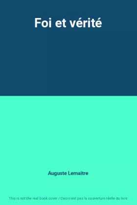 Couverture du produit · Foi et vérité
