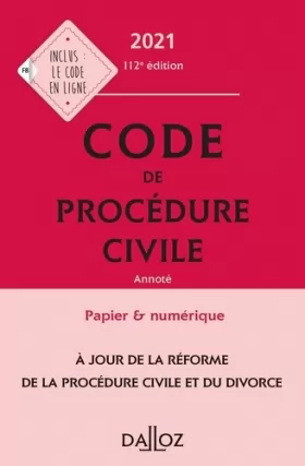 Couverture du produit · Code de procédure civile annoté