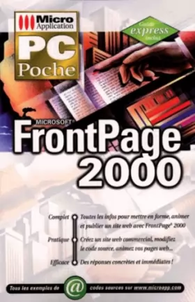 Couverture du produit · FrontPage 2000 : Microsoft