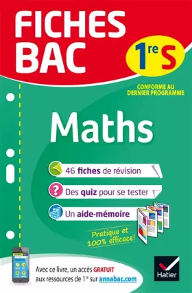 Couverture du produit · Fiches bac Maths 1re S: fiches de révision Première S