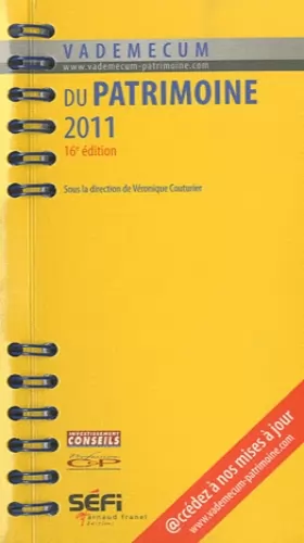Couverture du produit · Vademecum du patrimoine 2011