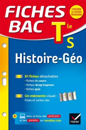 Couverture du produit · Fiches bac Histoire-Géographie Tle S: fiches de révision - Terminale S
