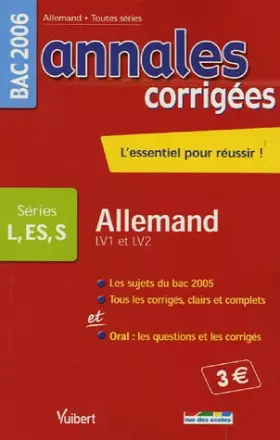 Couverture du produit · Allemand Bac L, S, ES (LV1 et LV2)