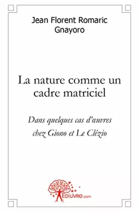 Couverture du produit · La nature comme un cadre matriciel