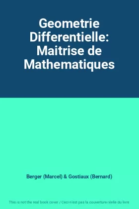 Couverture du produit · Geometrie Differentielle: Maitrise de Mathematiques