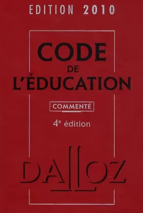 Couverture du produit · Code de l'éducation 2010
