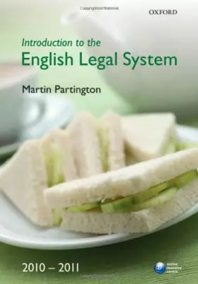 Couverture du produit · Introduction to the English Legal System