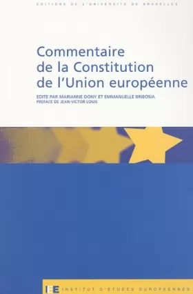 Couverture du produit · Commentaire de la Constitution de l'Union européene