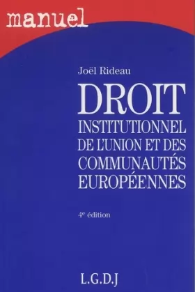 Couverture du produit · Droit constitutionnel de l'union européenne, 4e édition
