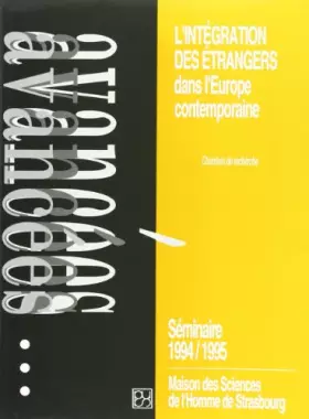 Couverture du produit · Collection avancées, tome 3 : L'intégration des étrangers dans l'Europe contemporaine