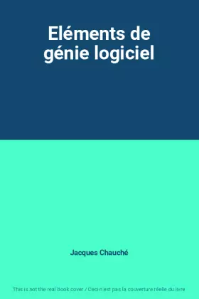 Couverture du produit · Eléments de génie logiciel