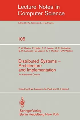 Couverture du produit · Distributed Systems - Architecture and Implementation: An Advanced Course