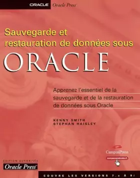 Couverture du produit · Sauvegarde et restauration de données Oracle