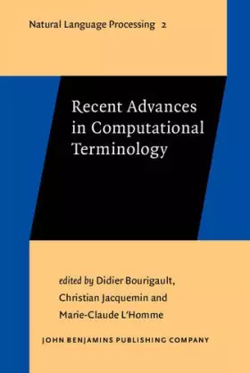 Couverture du produit · Recent Advances in Computational Terminology