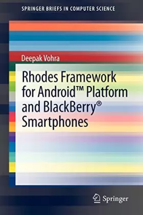 Couverture du produit · Rhodes Framework for Android™ Platform and BlackBerry® Smartphones
