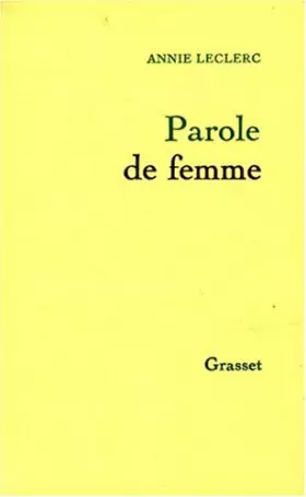 Couverture du produit · Parole de femme