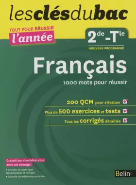 Couverture du produit · Cls du Bac - Franais 2e 1000 mots pour russir - Russir l'anne