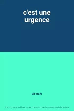 Couverture du produit · c'est une urgence