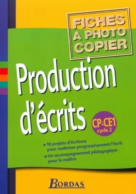Couverture du produit · PRODUCTION ECRITS CP/CE1 REPRO