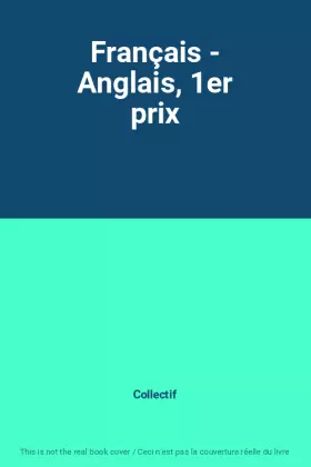 Couverture du produit · Français - Anglais, 1er prix