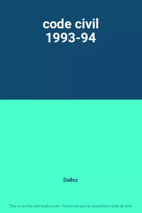 Couverture du produit · code civil 1993-94