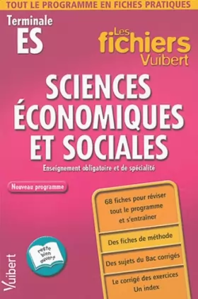 Couverture du produit · Sciences économiques et sociales Tle ES