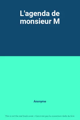 Couverture du produit · L'agenda de monsieur M