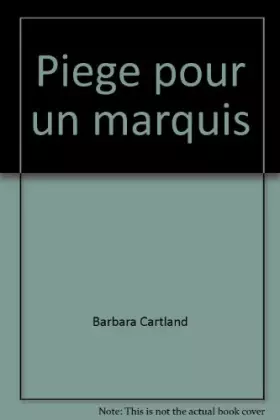 Couverture du produit · Piege pour un marquis