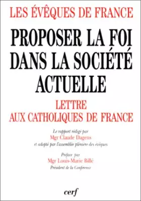 Couverture du produit · Proposer la foi dans la société actuelle