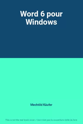 Couverture du produit · Word 6 pour Windows