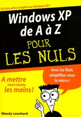 Couverture du produit · Windows XP de A à Z pour les Nuls