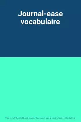 Couverture du produit · Journal-ease vocabulaire