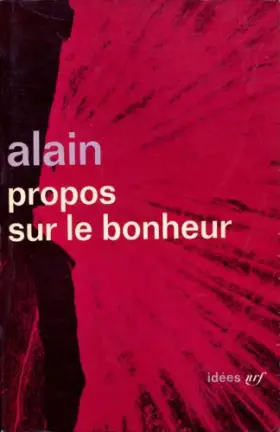 Couverture du produit · Propos sur le bonheur