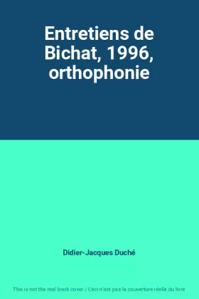 Couverture du produit · Entretiens de Bichat, 1996, orthophonie