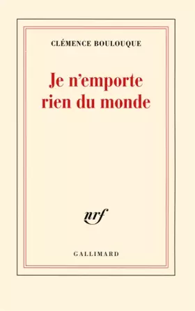 Couverture du produit · Je n'emporte rien du monde