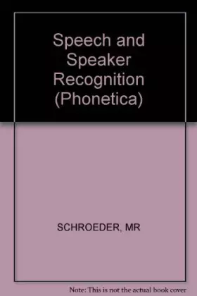 Couverture du produit · Speech and Speaker Recognition