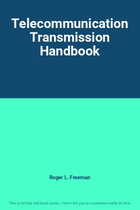 Couverture du produit · Telecommunication Transmission Handbook