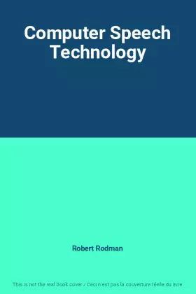 Couverture du produit · Computer Speech Technology