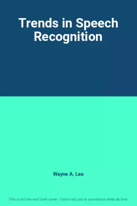 Couverture du produit · Trends in Speech Recognition