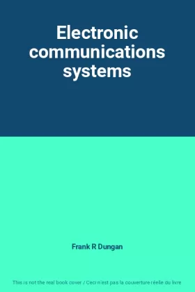 Couverture du produit · Electronic communications systems