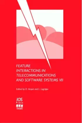 Couverture du produit · Feature Interactions in Telecommunications and Software Systems VII