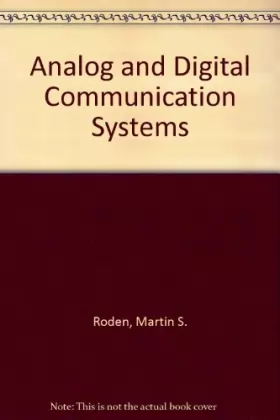Couverture du produit · Analog and Digital Communication Systems