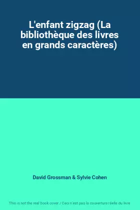 Couverture du produit · L'enfant zigzag (La bibliothèque des livres en grands caractères)