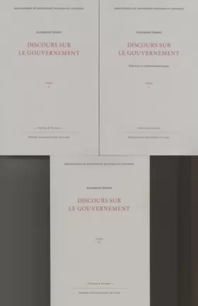 Couverture du produit · Discours sur le gouvernement: 3 volumes
