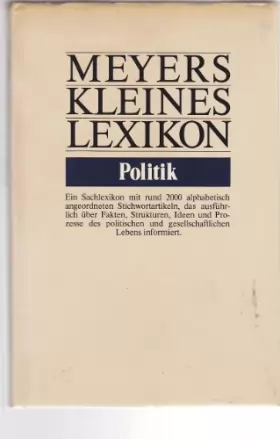 Couverture du produit · Meyers kleines Lexikon Politik (Meyers kleine Lexika)