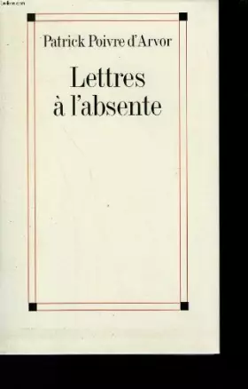 Couverture du produit · Lettres à l'absente