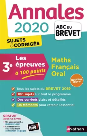 Couverture du produit · Annales ABC du Brevet 2020 Les épreuves à 100 points
