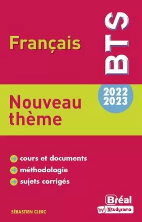 Couverture du produit · Thème Dans ma maison BTS français 2022-2023