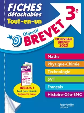 Couverture du produit · Objectif Brevet 3e - Fiches détachables Tout-en-Un Nouveau Brevet 2020